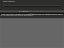 Tablet Screenshot of mkp-bim.info